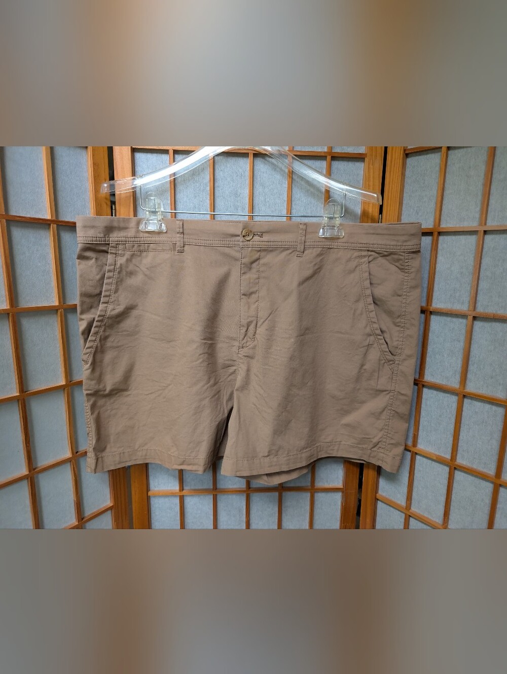 Banana Republic Shorts Size 18 Womens Khaki Brown Cotton Blend Stretch Twill